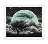 HETVBNS DIY Digital Painting by Numbers Kit for Adults Beginners - Starry Night Black Tree Art Paint by Numbers Kits, DIY Acrylic Painting on Canvas for Home Decor 60x75cm