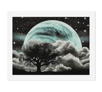 HETVBNS DIY Digital Painting by Numbers Kit for Adults Beginners - Starry Night Black Tree Art Paint by Numbers Kits, DIY Acrylic Painting on Canvas for Home Decor 30x40cm