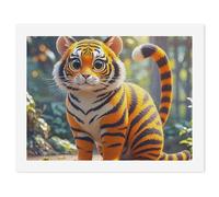 HETVBNS DIY Digital Painting by Numbers Kit for Adults Beginners - Tiger Stripes Orange Paint by Numbers Kits, DIY Acrylic Painting on Canvas for Home Decor 30x40cm