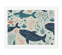 HETVBNS DIY Digital Painting by Numbers Kit for Adults Beginners - Underwater Whale Paint by Numbers Kits, DIY Acrylic Painting on Canvas for Home Decor 30x40cm