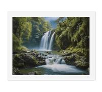 HETVBNS DIY Digital Painting by Numbers Kit for Adults Beginners - Waterfall Landscape Painting Paint by Numbers Kits, DIY Acrylic Painting on Canvas for Home Decor 30x40cm