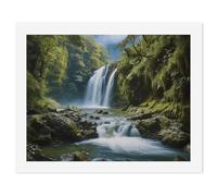 HETVBNS DIY Digital Painting by Numbers Kit for Adults Beginners - Waterfall Landscape Painting Paint by Numbers Kits, DIY Acrylic Painting on Canvas for Home Decor 50x65cm