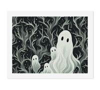 HETVBNS DIY Digital Painting by Numbers Kit for Adults Beginners - White Patterned Ghost Paint by Numbers Kits, DIY Acrylic Painting on Canvas for Home Decor 30x40cm