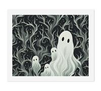 HETVBNS DIY Digital Painting by Numbers Kit for Adults Beginners - White Patterned Ghost Paint by Numbers Kits, DIY Acrylic Painting on Canvas for Home Decor 40x50cm