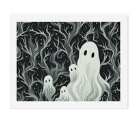 HETVBNS DIY Digital Painting by Numbers Kit for Adults Beginners - White Patterned Ghost Paint by Numbers Kits, DIY Acrylic Painting on Canvas for Home Decor 50x65cm