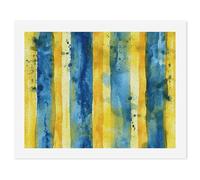 HETVBNS DIY Digital Painting by Numbers Kit for Adults Beginners - Yellow And Blue Pattern Paint by Numbers Kits, DIY Acrylic Painting on Canvas for Home Decor 50x65cm