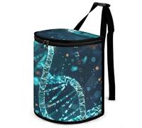HETVBNS DNA Double Helix Car Trash Can with Lid, Leakproof Hanging Automotive Trash Bin, Waterproof Garbage Storage Bag for Vehicles, RV, Bathroom, Office