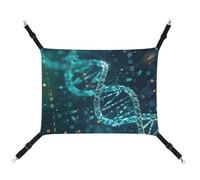 HETVBNS DNA Double Helix Pet Hammock for Cats & Dogs, Soft Breathable Canvas Hanging Hammock with Adjustable Straps, Comfortable & Durable Hanging Bed for Small to Medium Pets