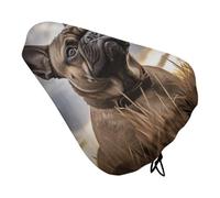 HETVBNS Dog on Grass Bike Seat Cover Waterproof Bicycle Seat Cover