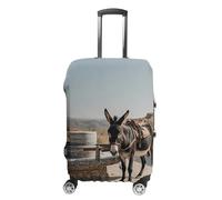 HETVBNS Donkey Pulling Mill Luggage Cover, Elastic Luggage Protector Fits 19-32in Suitcases, Washable & Anti-Scratch Suitcase Cover for Men Women, style, M, Classic