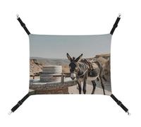 HETVBNS Donkey Pulling Mill Pet Hammock for Cats & Dogs, Soft Breathable Canvas Hanging Hammock with Adjustable Straps, Comfortable & Durable Hanging Bed for Small to Medium Pets