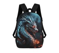 HETVBNS Dragon Backpack for Women Men, Durable 600D Polyester Bookbag with Large Capacity, Lightweight 17 Inch Laptop Backpack Minimalism Casual Daypack for Work, Travel