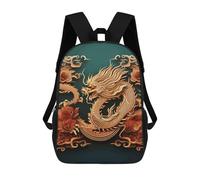 HETVBNS Dragon Chinese Background Backpack for Women Men, Durable 600D Polyester Bookbag with Large Capacity, Lightweight 17 Inch Laptop Backpack Minimalism Casual Daypack for Work, Travel