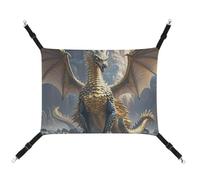 HETVBNS Dragon Purple Moon Pet Hammock for Cats & Dogs, Soft Breathable Canvas Hanging Hammock with Adjustable Straps, Comfortable & Durable Hanging Bed for Small to Medium Pets