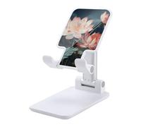 HETVBNS Dragonfly and Flower Phone Stand for Desk - Adjustable & Foldable Tablet Stand Portable Cell Phone Stand Holder Compatible with 4-13" Smartphones, Tablets