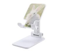 HETVBNS Easter Rabbit Phone Stand for Desk - Adjustable & Foldable Tablet Stand Portable Cell Phone Stand Holder Compatible with 4-13" Smartphones, Tablets