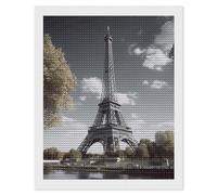 HETVBNS Eiffel Tower Diamond Painting Kits for Adults, Full Round Drill DIY Diamond Art for Beginners, 5D Gem Art and Crafts for Home Wall Decor 16"x20"