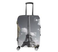 HETVBNS Eiffel Tower Luggage Cover, Elastic Luggage Protector Fits 19-32in Suitcases, Washable & Anti-Scratch Suitcase Cover for Men Women, style, M, Classic