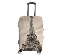 HETVBNS Eiffel Tower Pattern Luggage Cover, Elastic Luggage Protector Fits 19-32in Suitcases, Washable & Anti-Scratch Suitcase Cover for Men Women, style, Small, Classic