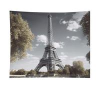 HETVBNS Eiffel Tower Tapestry Wall Hanging - 50"x60" Aesthetic Tapestries Soft Polyester Wall Art Decor Large Tapestry for Bedroom Living Room Dorm Backdrop, Hanging Kit Included