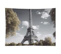HETVBNS Eiffel Tower Tapestry Wall Hanging - 60"x80" Aesthetic Tapestries Soft Polyester Wall Art Decor Large Tapestry for Bedroom Living Room Dorm Backdrop, Hanging Kit Included