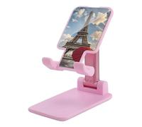 HETVBNS Eiffel Tower with Red Umbrella Phone Stand for Desk - Adjustable & Foldable Tablet Stand Portable Cell Phone Stand Holder Compatible with 4-13" Smartphones, Tablets