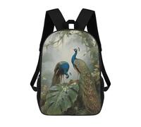 HETVBNS Elegant Colorful Peacock Backpack for Women Men, Durable 600D Polyester Bookbag with Large Capacity, Lightweight 17 Inch Laptop Backpack Minimalism Casual Daypack for Work, Travel