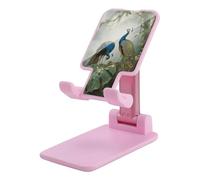 HETVBNS Elegant Colorful Peacock Phone Stand for Desk - Adjustable & Foldable Tablet Stand Portable Cell Phone Stand Holder Compatible with 4-13" Smartphones, Tablets
