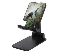 HETVBNS Elegant Colorful Peacock Phone Stand for Desk - Adjustable & Foldable Tablet Stand Portable Cell Phone Stand Holder Compatible with 4-13" Smartphones, Tablets
