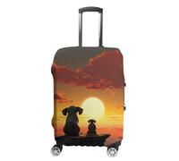 HETVBNS Elephant And Dog Watch The Sunset Luggage Cover, Elastic Luggage Protector Fits 19-32in Suitcases, Washable & Anti-Scratch Suitcase Cover for Men Women, style, XL, Classic