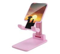 HETVBNS Elephant and Dog Watch The Sunset Phone Stand for Desk - Adjustable & Foldable Tablet Stand Portable Cell Phone Stand Holder Compatible with 4-13" Smartphones, Tablets