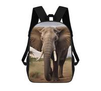 HETVBNS Elephant Backpack for Women Men, Durable 600D Polyester Bookbag with Large Capacity, Lightweight 17 Inch Laptop Backpack Minimalism Casual Daypack for Work, Travel