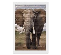 HETVBNS Elephant Diamond Painting Kits for Adults, Full Round Drill DIY Diamond Art for Beginners, 5D Gem Art and Crafts for Home Wall Decor 8"x12"
