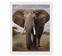 HETVBNS Elephant Diamond Painting Kits for Adults, Full Round Drill DIY Diamond Art for Beginners, 5D Gem Art and Crafts for Home Wall Decor 16"x20"