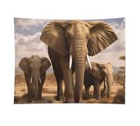 HETVBNS Elephant Family Tapestry Wall Hanging - 30"x40" Aesthetic Tapestries Soft Polyester Wall Art Decor Large Tapestry for Bedroom Living Room Dorm Backdrop, Hanging Kit Included
