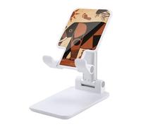 HETVBNS Elephant March Print Phone Stand for Desk - Adjustable & Foldable Tablet Stand Portable Cell Phone Stand Holder Compatible with 4-13" Smartphones, Tablets