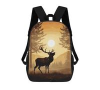HETVBNS Elk Artwork Backpack for Women Men, Durable 600D Polyester Bookbag with Large Capacity, Lightweight 17 Inch Laptop Backpack Minimalism Casual Daypack for Work, Travel