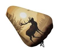 HETVBNS Elk Artwork Bike Seat Cover Waterproof Bicycle Seat Cover