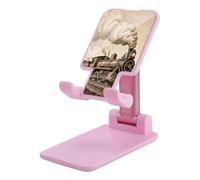HETVBNS Etching Train Phone Stand for Desk - Adjustable & Foldable Tablet Stand Portable Cell Phone Stand Holder Compatible with 4-13" Smartphones, Tablets