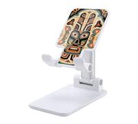 HETVBNS Ethnic Totem Phone Stand for Desk - Adjustable & Foldable Tablet Stand Portable Cell Phone Stand Holder Compatible with 4-13" Smartphones, Tablets