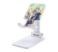 HETVBNS Fairytale Castle Phone Stand for Desk - Adjustable & Foldable Tablet Stand Portable Cell Phone Stand Holder Compatible with 4-13" Smartphones, Tablets