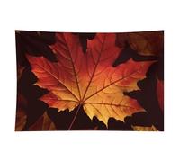 HETVBNS Fall Autumn Leaves Tapestry Wall Hanging - 40"x60" Aesthetic Tapestries Soft Polyester Wall Art Decor Large Tapestry for Bedroom Living Room Dorm Backdrop, Hanging Kit Included