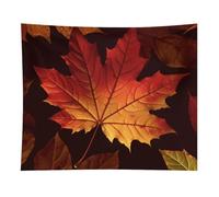 HETVBNS Fall Autumn Leaves Tapestry Wall Hanging - 50"x60" Aesthetic Tapestries Soft Polyester Wall Art Decor Large Tapestry for Bedroom Living Room Dorm Backdrop, Hanging Kit Included