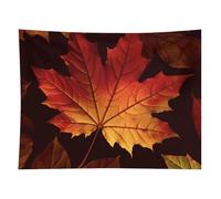HETVBNS Fall Autumn Leaves Tapestry Wall Hanging - 60"x80" Aesthetic Tapestries Soft Polyester Wall Art Decor Large Tapestry for Bedroom Living Room Dorm Backdrop, Hanging Kit Included