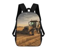 HETVBNS Farm Tractor Harvest Backpack for Women Men, Durable 600D Polyester Bookbag with Large Capacity, Lightweight 17 Inch Laptop Backpack Minimalism Casual Daypack for Work, Travel