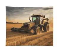 HETVBNS Farm Tractor Harvest Tapestry Wall Hanging - 50"x60" Aesthetic Tapestries Soft Polyester Wall Art Decor Large Tapestry for Bedroom Living Room Dorm Backdrop, Hanging Kit Included