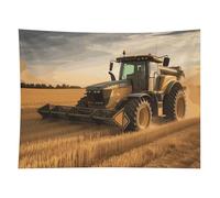 HETVBNS Farm Tractor Harvest Tapestry Wall Hanging - 60"x80" Aesthetic Tapestries Soft Polyester Wall Art Decor Large Tapestry for Bedroom Living Room Dorm Backdrop, Hanging Kit Included