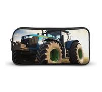 HETVBNS Farm Tractor Pencil Case Large Capacity, Durable Pencil Pouch Portable Small Cosmetic Bag with Metal Zipper, Simple Makeup Pouch Aesthetic Toiletry Bag for Travel Office