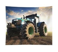 HETVBNS Farm Tractor Tapestry Wall Hanging - 50"x60" Aesthetic Tapestries Soft Polyester Wall Art Decor Large Tapestry for Bedroom Living Room Dorm Backdrop, Hanging Kit Included