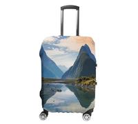 HETVBNS Fiordland National Park Luggage Cover, Elastic Luggage Protector Fits 19-32in Suitcases, Washable & Anti-Scratch Suitcase Cover for Men Women, style, XL, Classic